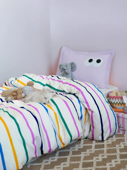 Upstyle Junior Nevresim Seti Tek Kişilik Fuuny Lila ürün görseli 1