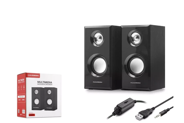 HADRON HD-6052 BİLGİSAYAR HOPARLÖRÜ 1.1 7.5*9.4*14.8CM SİYAH ürün görseli 1