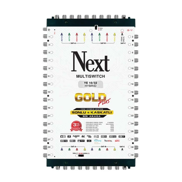 NEXT Sonlu Kaskatlı Uydu Santral 10/32 Multiswitch Hibrit ürün görseli 1