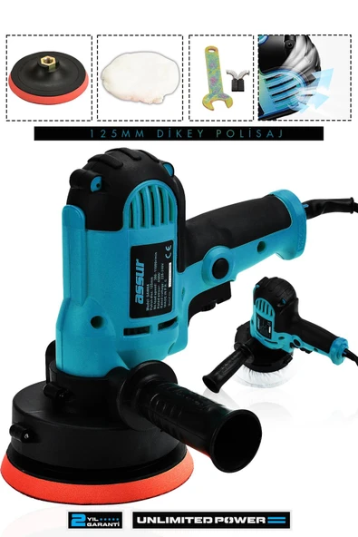 Assur Pro 450W Elektrikli 125MM Dikey Polisaj Zımpara Makinesi ürün görseli 1