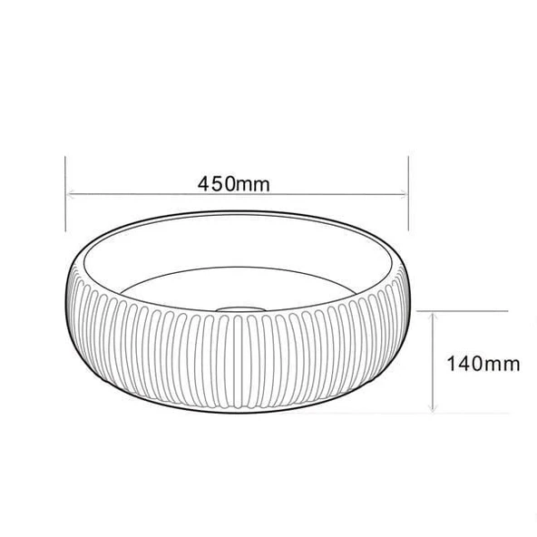 LENA TEZGAHÜSTÜ LAVABO (ALTIN) E-4161A - Resim 2