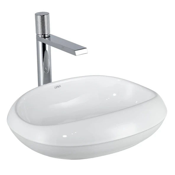 LENA TEZGAHÜSTÜ LAVABO (BEYAZ) EY-4710 ürün görseli 1