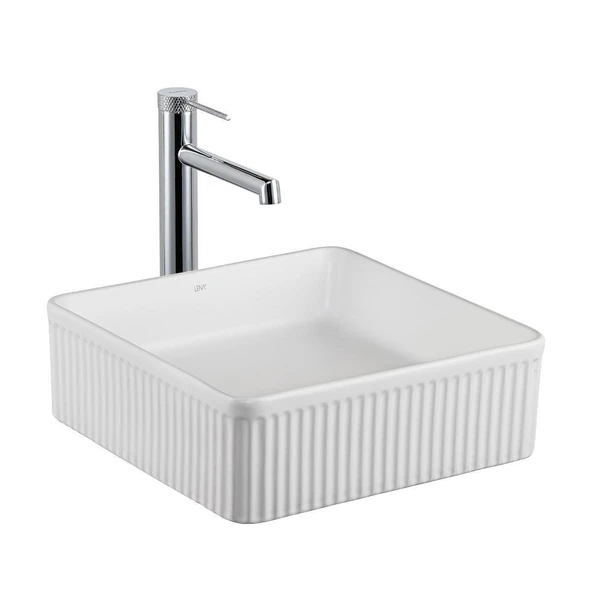 LENA TEZGAHÜSTÜ LAVABO (BEYAZ) E-W1003MB ürün görseli 1