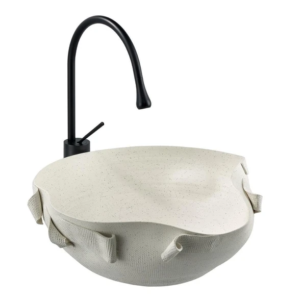 LENA TEZGAHÜSTÜ LAVABO (MAT BEYAZ) EY-9102 ürün görseli 1
