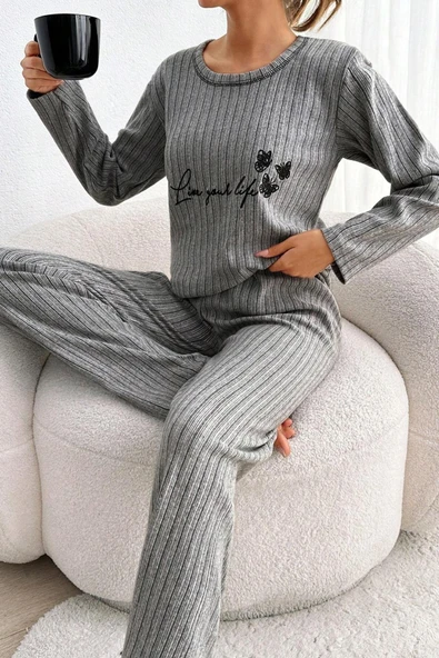 Zhlbutik Genç Baskılı İ̇nterlok Pijama Takımı ürün görseli 1