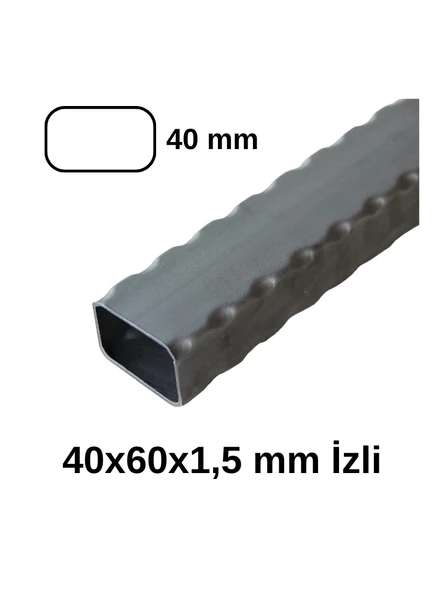 40x60x1.5mm İzli Ferforje Profil (3 metre) ürün görseli 1