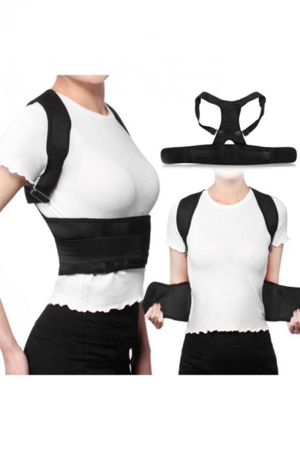 Unisex Siyah Medikal Ortopedik Kamburluk Önleyici Korse ürün görseli 1