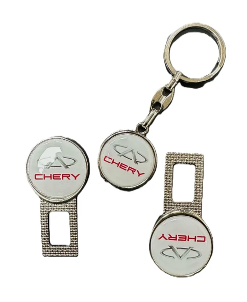 Chery Omada 5 Tiggo 7 Tiggo 8 Uyumlu İkaz Ses Metal Toka 2 Adet Anahtarlık 1 adet ürün görseli 1