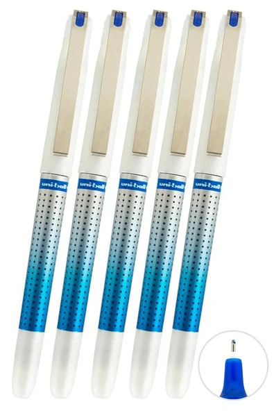 Mavi Pilot Kalem 5 Adet Uniball Eye Needle 0.7 mm İğne Uçlu Pilot Kalem Ub-187S İğne Uçlu Likit Mürekkep Jel Kalem ürün görseli 1
