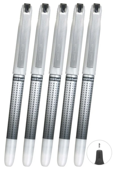 Siyah Pilot Kalem 5 Adet Uniball Eye Needle 0.7 mm İğne Uçlu Pilot Kalem Ub-187S İğne Uçlu Likit Mürekkep Jel Kalem ürün görseli 1