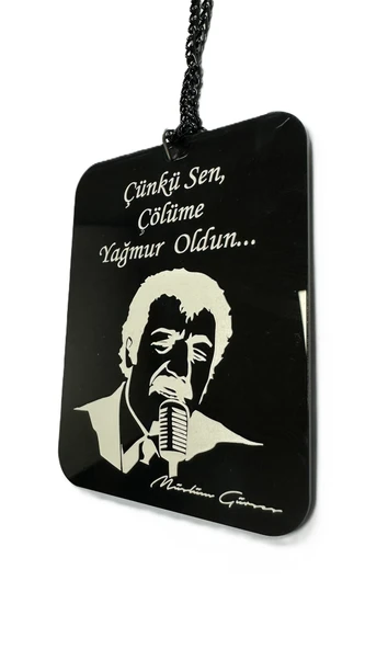 Müslüm Gürses Çünkü Sen Çölüme Yağmur Oldun Ayna Süsü Zincirli ürün görseli 1