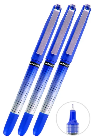 Mavi Pilot Kalem 3 Adet Uniball Eye Needle 0.5 mm İğne Uçlu Pilot Kalem Ub-185 S İğne Uçlu Likit Mürekkepli Pilot Kalem ürün görseli 1