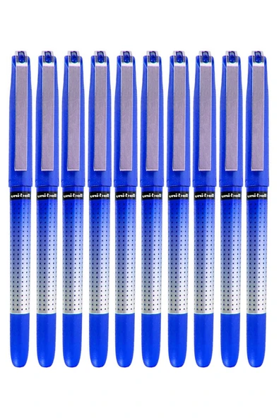 Mavi Pilot Kalem 10 Adet Uniball Eye Needle 0.5 mm İğne Uçlu Pilot Kalem Ub-185 S İğne Uçlu Likit Mürekkep Jel Kalem ürün görseli 1