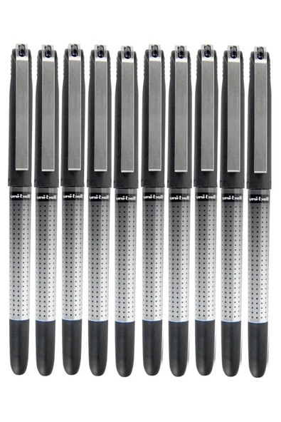 Siyah Pilot Kalem 10 Adet Uniball Eye Needle 0.5 mm İğne Uçlu Pilot Kalem Ub-185 S İğne Uçlu Likit Mürekkep Jel Kalem ürün görseli 1