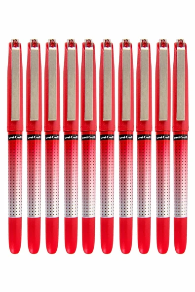 Kırmızı Pilot Kalem 10 Adet Uniball Eye Needle 0.5 mm İğne Uçlu Pilot Kalem Ub-185 S İğne Uçlu Likit Mürekkep Jel Kalem ürün görseli 1