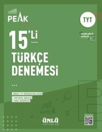 TYT Türkçe Best Peak 15 li Denemesi Ünlü Yayıncılık ürün görseli 1