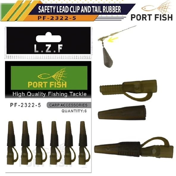 Sazan Grubu Kurşun Klipsi Ve Tapası Portfısh 2322-5 6’Lı Paket ürün görseli 1