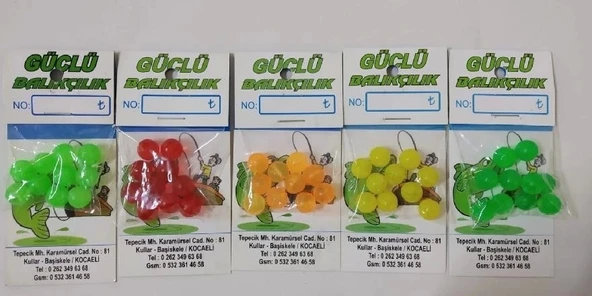 Fladen Renkli Silikon Boncuk 8Mm 10’Lu Paket Renk:Glowyeşil ürün görseli 1