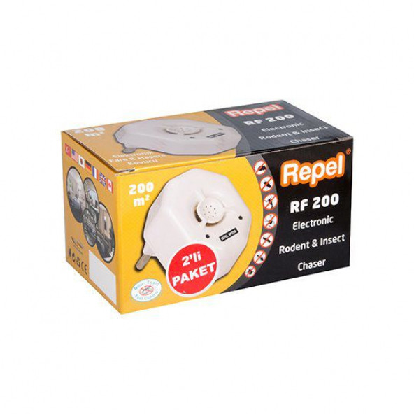 Repel RF 200 Ultrasonik Fare Kovucu ve Haşere Cihazı (2li Paket) ürün görseli 1