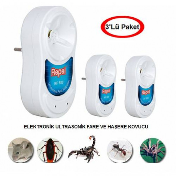 Repel RF 500 Fare Kovucu Sıçan Kovucu Süper Etki (3Lü Paket) ürün görseli 1