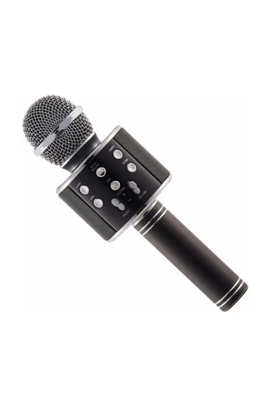 UCUZTEKNO Ws-858 Karaoke Bluetooth Kablosuz Mikrofon Hoparlör Ses Kayıt ürün görseli 1