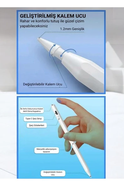 UCUZTEKNO “Evrensel Stylus Kalem - iOS, Android, Windows Uyumlu” - Resim 6
