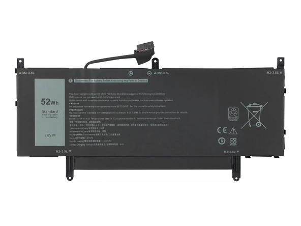 RETRO Dell Latitude 9510 Notebook Bataryası - Ver.1 - 4 Cell ürün görseli 1