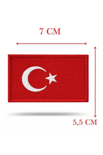 Single Sword Nakış Bayrak Patch - Peç 7 Cm X 3,5Cm - Resim 2