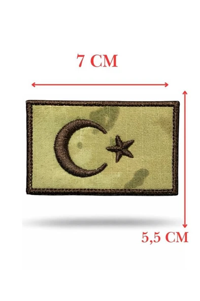 Single Sword Nakış Bayrak Patch - Peç 7 Cm X 3,5Cm - Resim 4