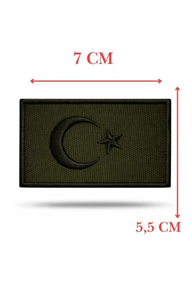 Single Sword Nakış Bayrak Patch - Peç 7 Cm X 3,5Cm - Resim 3