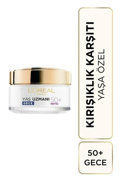 L'Oreal Paris Yaş Uzmanı Kırışıklık Karşıtı Yenileyici Gece Kremi 50 ml ürün görseli 1