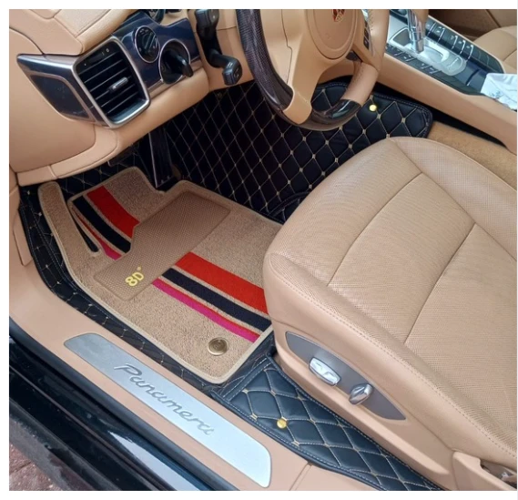Porsche Panamera Aracına Özel 8D Çift Katmanlı Havuzlu Paspas Takımı ürün görseli 1