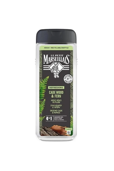 Le Petit Marseillais For Men Ardıç Ağacı Ve Fujer Duş Jeli 400 ml ürün görseli 1