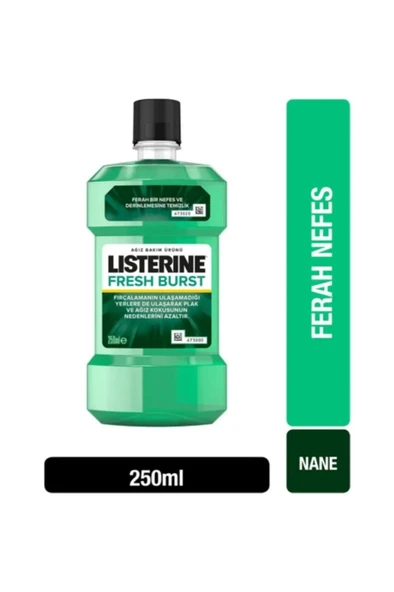Listerine Fresh Burst Ferah Nane Ağız Bakım Suyu 250 ml ( 1 ADET ) ürün görseli 1