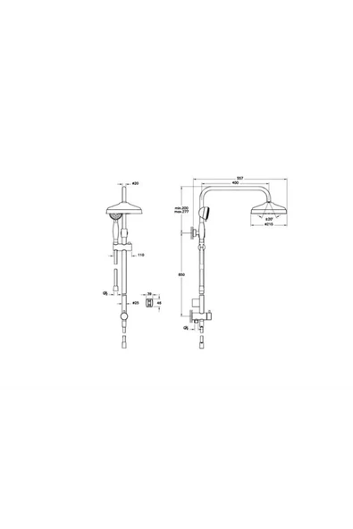 VitrA Artema Elegance A45657 Duş Kolonu - Resim 2