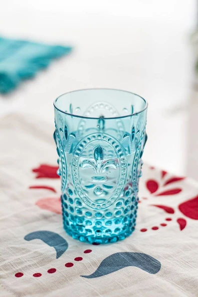 Akrilik Aquamarin Tekli Kısa Bardak & Su Meşrubat Kahve Yanı Bardağı 400 ml ( Cam Değildir ) ürün görseli 1