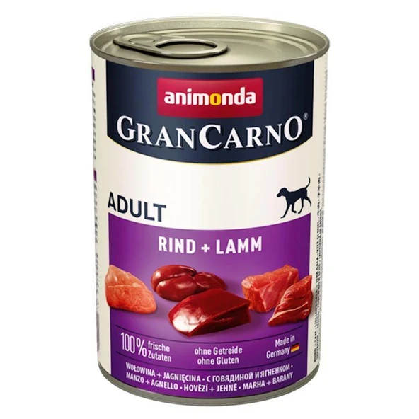 Animonda GranCarno Sığır ve Kuzu Etli Yetişkin Köpek Yaş Mama 400g ürün görseli 1