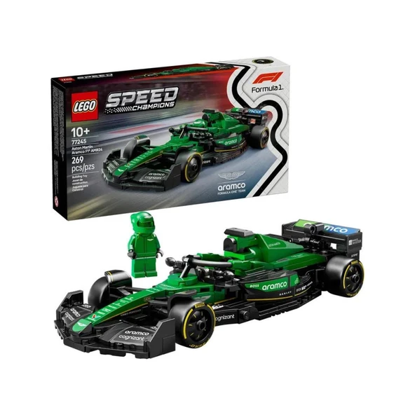 LEGO 77245 Speed Champions Aston Martin Aramco F1 AMR24 Yarış Arabası ürün görseli 1