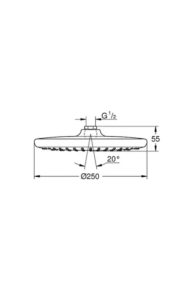 Grohe Tempesta 250 Tepe Duşu 1 Akışlı 26662000 - Resim 3