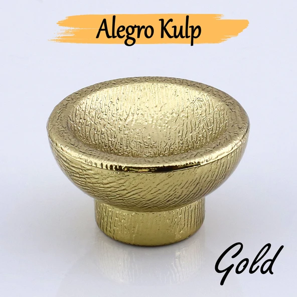 Alegro Düğme Gold Mobilya Mutfak Dolap Dolabı Çekmece Kulpu Kulbu Plastik Altın Tek Vida Altın Kulp ürün görseli 1