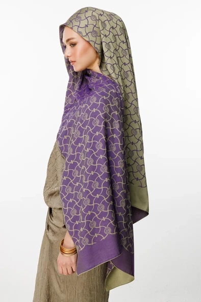 MOONCORN MARRAKECH DESEN ÇİFT TARAFLI ŞAL - Resim 2