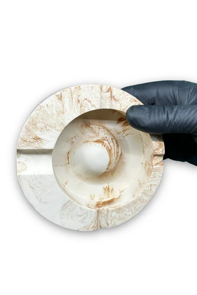 Betonmall Mermer Desenli Büyük Boy Beton Kül Tablası Küllük 13 Cm ürün görseli 1
