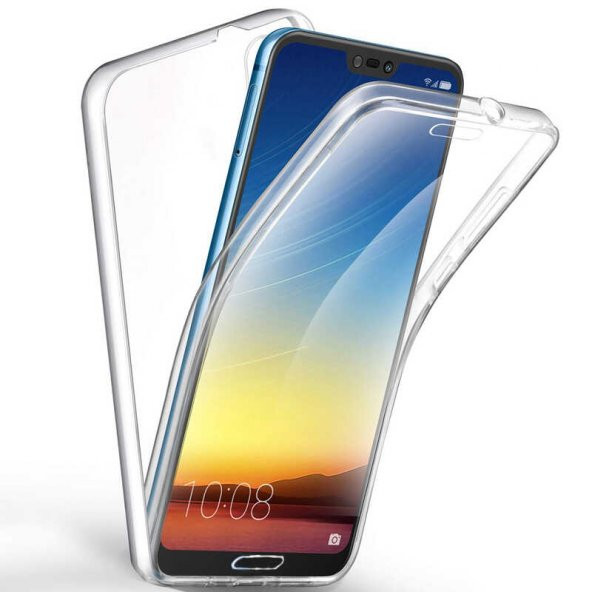 Huawei P20 Pro Kılıf 360 Tam Koruma Şeffaf Silikon ürün görseli 1