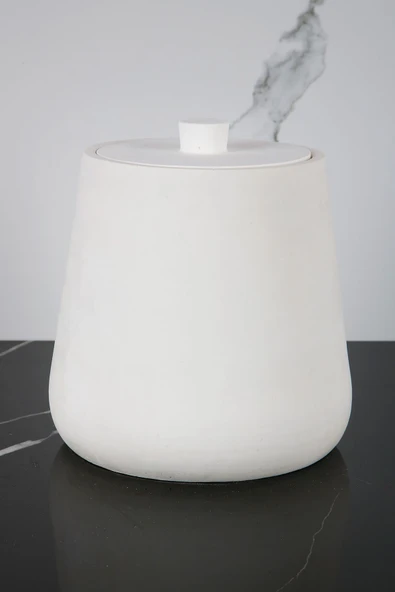 Betonmall 2 Parça Beton Çöp Kovası Banyo Mutfak Tuvalet Wc 18 Cm 4 Litre Kapaklı Kutu ürün görseli 1
