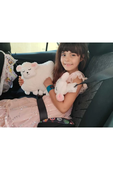 tosbai Araba Boyun Yastığı ve Emniyet Kemeri Kılıfı Seti Hayvan Dostlarım Yol Arkadası ürün görseli 1