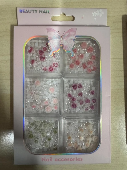 Fontenay 6 Farklı Çeşitli 3D Tırnak Süsleri Tırnak Charm Nail Charms Nail Art Objeleri Karışık 4 ürün görseli 1