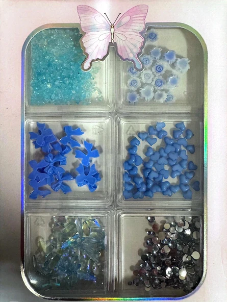 Fontenay 6 Farklı Çeşitli 3D Tırnak Süsleri Tırnak Charm Nail Charms Nail Art Objeleri Karışık 3 ürün görseli 1