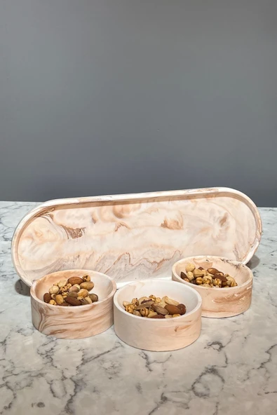 Betonmall Marble Serisi Üçlü Çerezlik ürün görseli 1