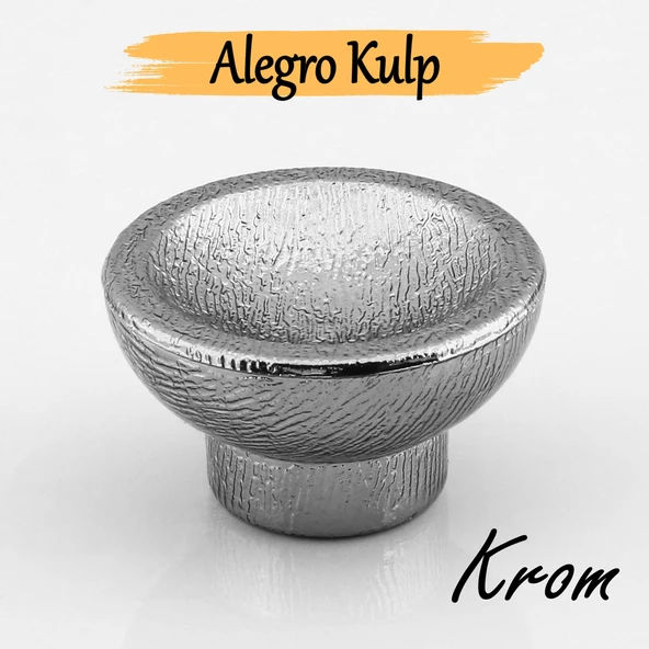 Alegro Düğme Krom Mobilya Mutfak Dolap Dolabı Çekmece Kulpu Kulbu Plastik Altın Tek Vida Gümüş Kulp ürün görseli 1