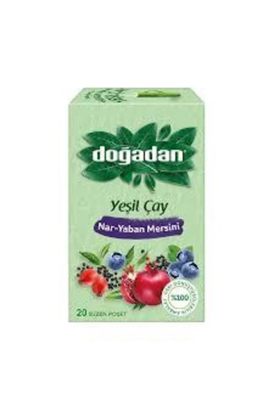 Doğadan Nar - Yaban Mersini Yeşil Çay 20'li 3 Adet ürün görseli 1